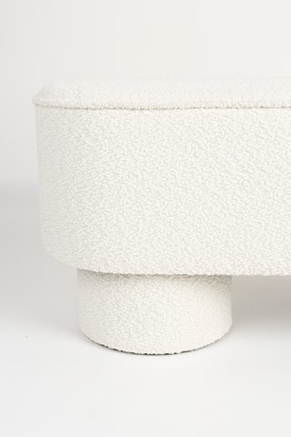 Pouf Marcos - Blanc - En polyester