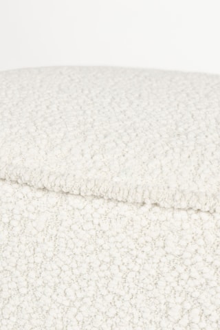 Pouf Marcos - Blanc - En polyester