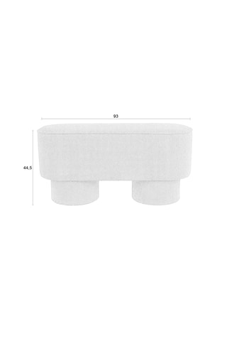 Pouf Marcos - Blanc - En polyester