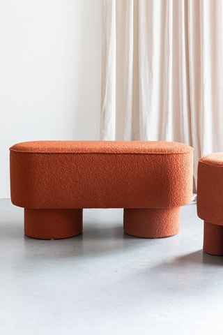 Pouf Marcos - Rouille - En polyester