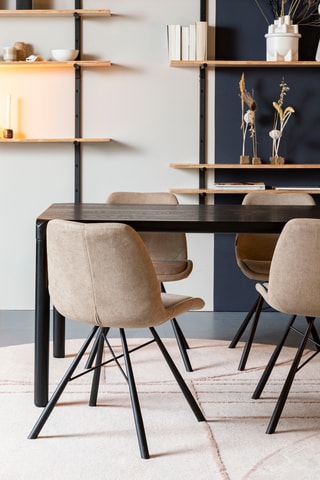 Table à manger en hévéa et frêne Storm - 220 x 90 x 75 cm