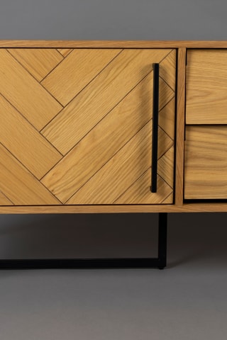 Meuble TV 2 portes en chêne Class - 180 x 45 x 60 cm