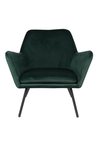 Fauteuil Bon - Vert foncé - En tissu velours