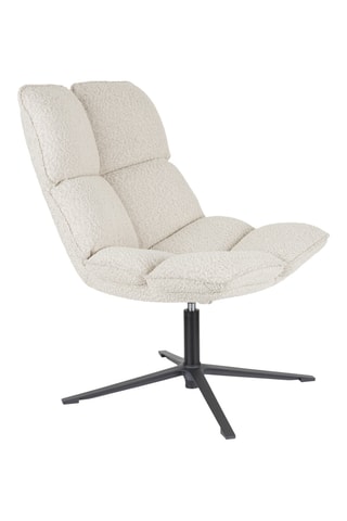 Fauteuil Bros - Beige - En tissu texturé