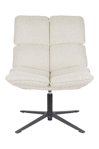 Fauteuil Bros - Beige - En tissu texturé