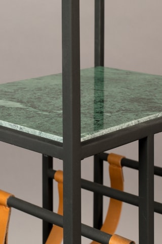 Range bouteilles en marbre et cuir Mil - 125,5 x 36 x 28 cm