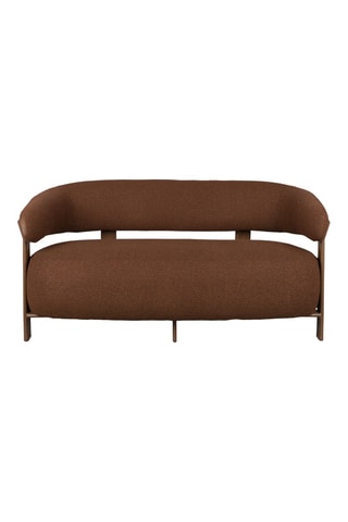 Canapé Robyn - Marron - 2 places - Tissu bouclé