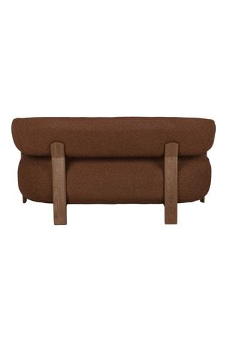 Canapé Robyn - Marron - 2 places - Tissu bouclé