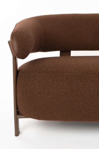 Canapé Robyn - Marron - 2 places - Tissu bouclé