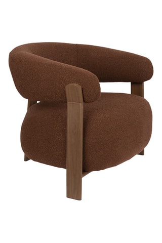 Fauteuil Robyn - Marron  - En tissu bouclé