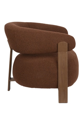 Fauteuil Robyn - Marron  - En tissu bouclé