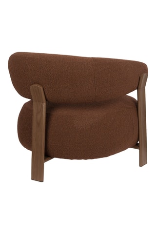 Fauteuil Robyn - Marron  - En tissu bouclé