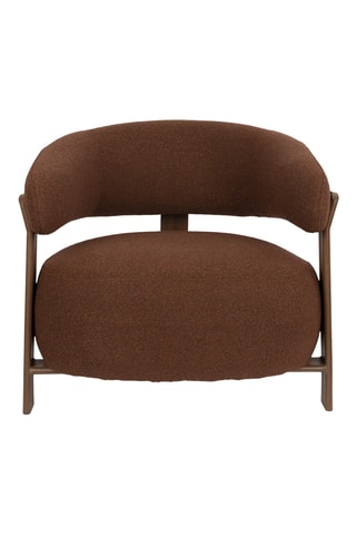 Fauteuil Robyn - Marron  - En tissu bouclé