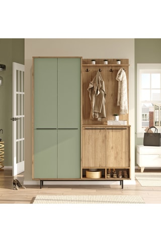 Meuble d'entrée 4 portes OS1-SY - 147,4 x 195,6 x 35,5 cm