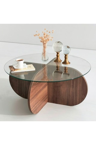 Table basse en verre Bubble - 75 x 75 x 35 cm
