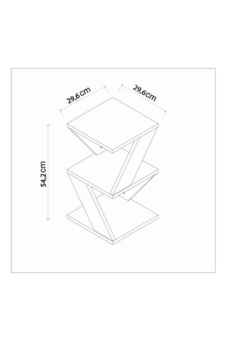 Table d'appoint Albeni - 29,6 x 54,2 x 29,6 cm