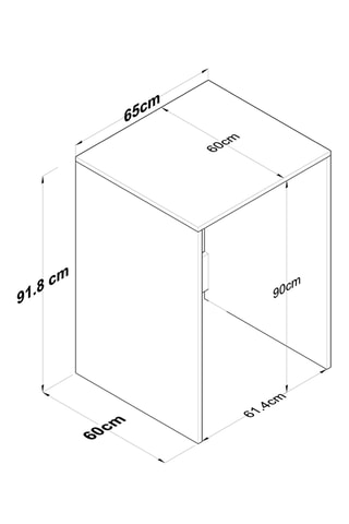 Cadre de machine à laver KD103 - 65 x 91,8 x 60 cm