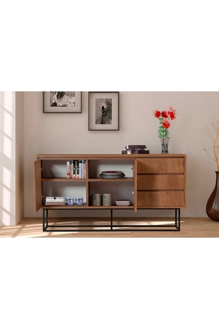 Bahut 2 portes Ruba - 140 x 36 x 72 cm