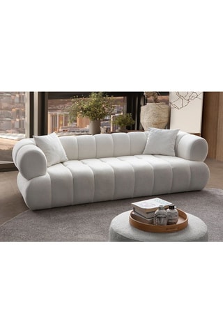 Canapé en charme Petra - Blanc - 3 places