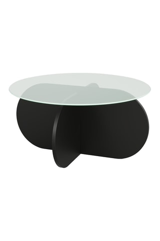 Table basse - Plateau en verre - 75 x 35 x 75 cm