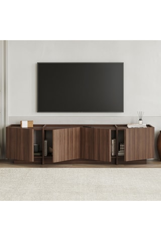 Meuble TV 4 portes - 164 x 46,2 x 35 cm