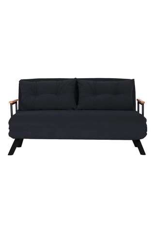 Canapé convertible Sando - Noir - 2 places - En polyester