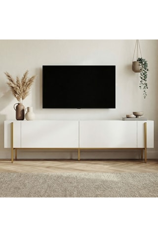 Meuble TV 2 abattants - 180 x 45,5 x 29,5 cm