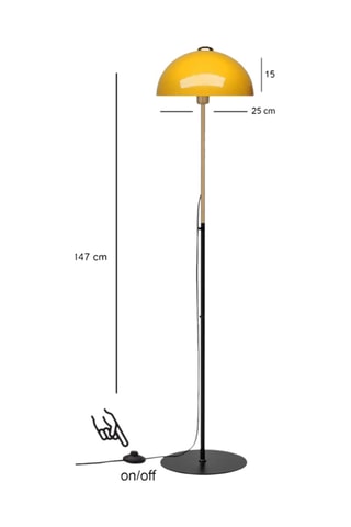 Lámpara de pie LED - Amarillo - 40 W