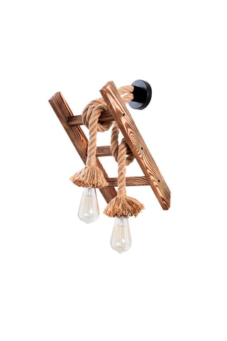 Applique murale en bois Erebos - Naturel - 2 x 100 W