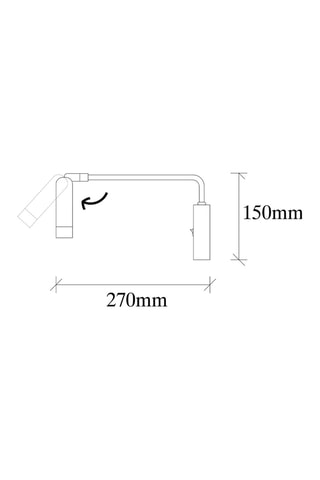 Applique murale LED - Doré - 1 W