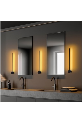 Applique murale LED Sword - Noir - 8 W