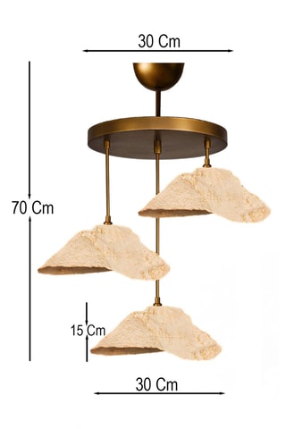 Suspension - Doré - 3 x 40 W