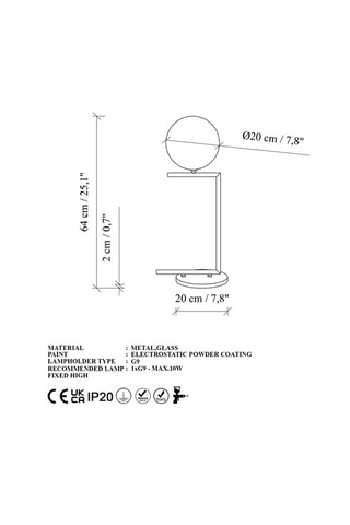 Lampe à poser - Noir et blanc - 10 W