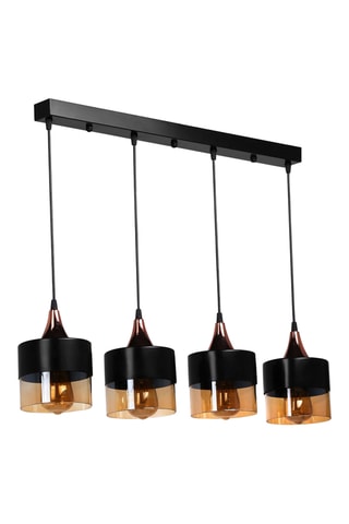 Suspension Sahra 4 Lü Sirali Sarkit Siyah - Noir - 4 x 60 W