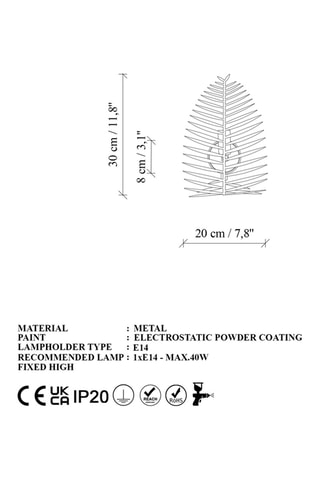 Applique murale Leaf - Doré - 40 W