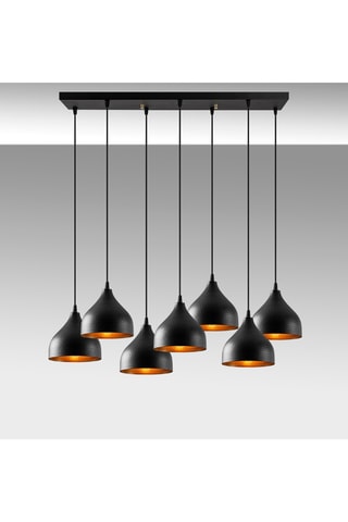 Suspension Tattoo - Noir et doré - 7 x 60 W