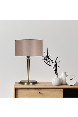 Lampe à poser Maya - Beige et bronze - 60 W