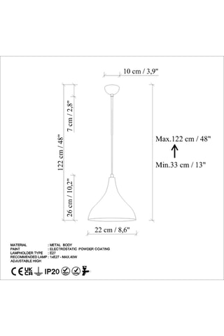 Lámpara de techo Bitlis - Verde claro - 40 W