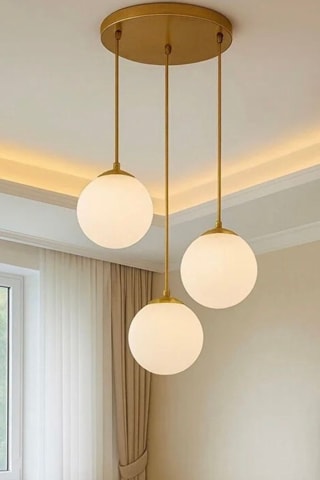 Suspension - Doré - 3 x 40 W