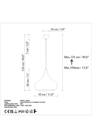Lámpara de techo Saglam - Verde - 40 W