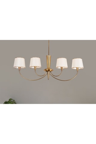 Suspension Pardo - Doré et blanc - 4 x 40 W