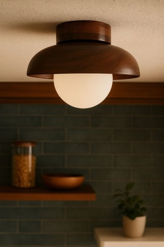 Plafonnier en bois - Naturel - 10 W