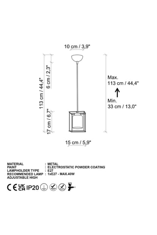 Suspension - Noir - 40 W