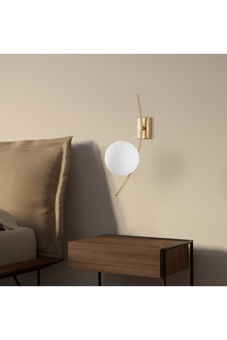 Applique murale Hilal - Doré et blanc - 40 W