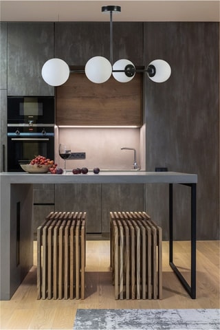 Plafonnier Yeni Favori 4 - Noir et blanc - 4 x 60 W