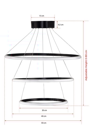 Suspension LED - Noir - 45 W