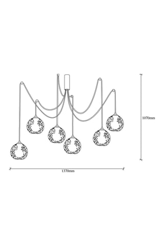 Suspension Fellini - Noir - 6 x 40 W
