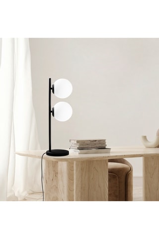 Lampe de table - Noir - 2 x 40 W