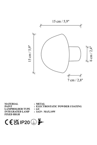 Applique murale Petek - Doré rose - 10 W