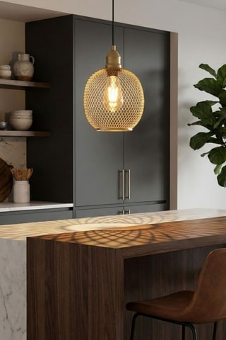 Suspension Berk - Doré - 40 W